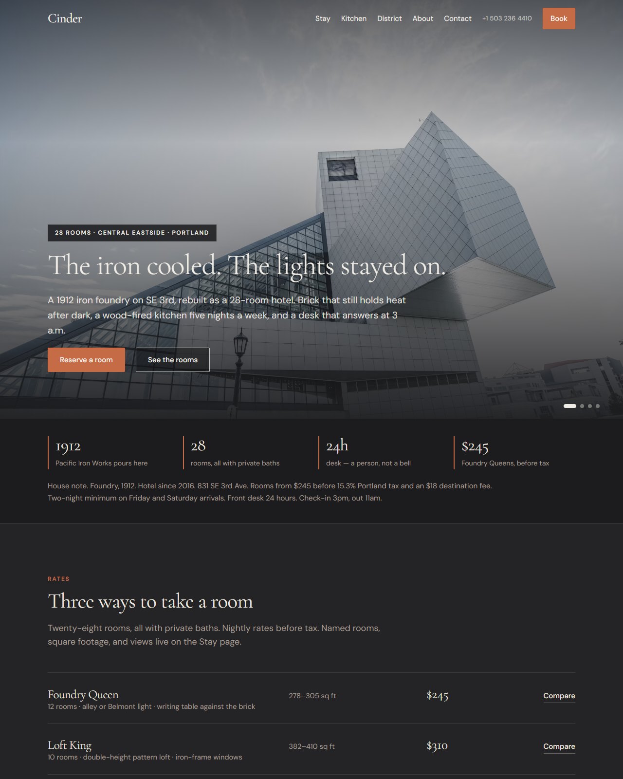 Cinder Hotel — Hotel · Portland